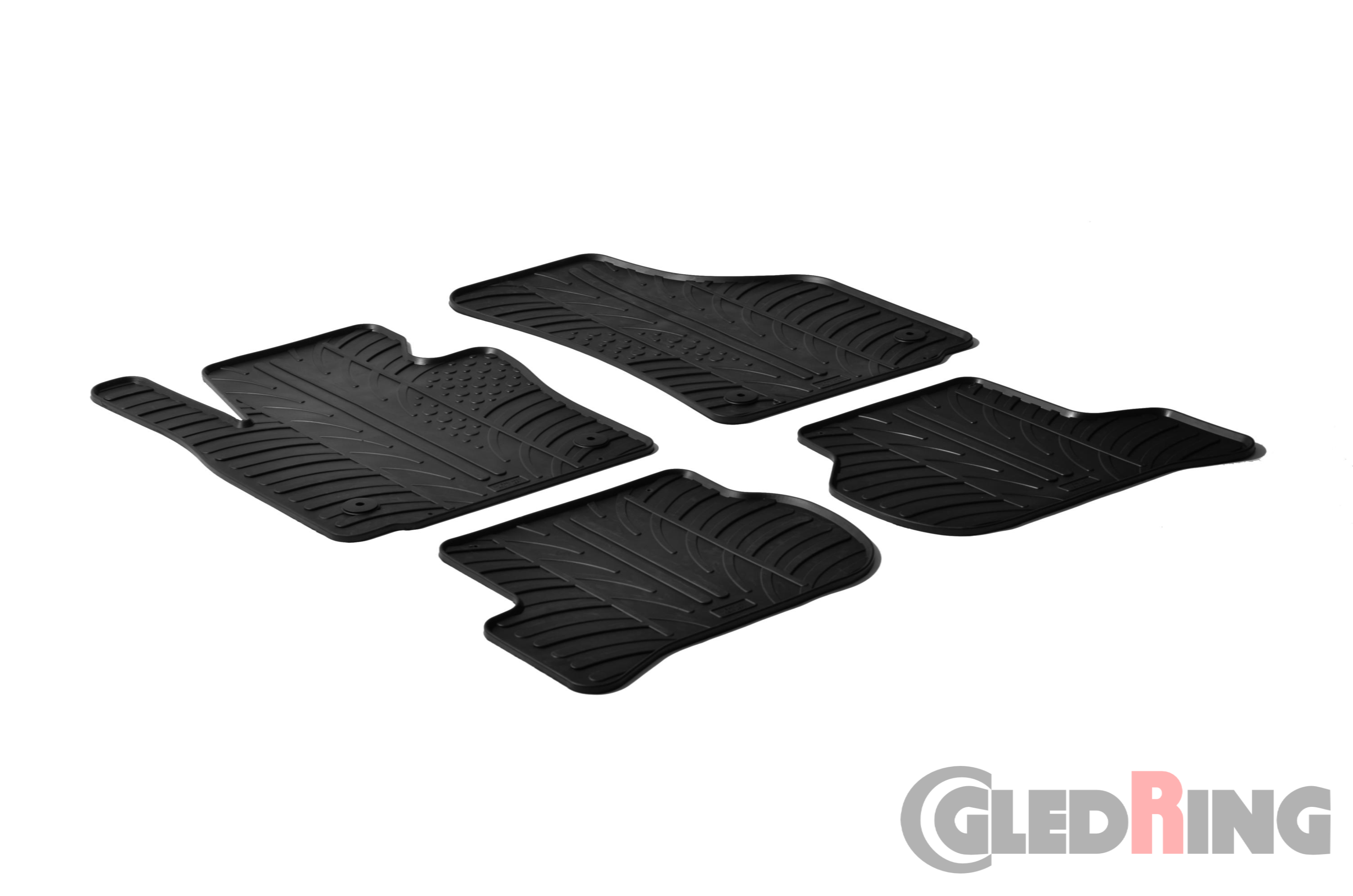 Original Gledring Passform Fußmatten Gummimatten 4 Tlg.+Fixing - SEAT Cupra 2005-2013